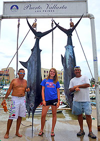 Twin Black Marlins Caught Fishing in Puerto Vallarta